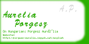 aurelia porgesz business card